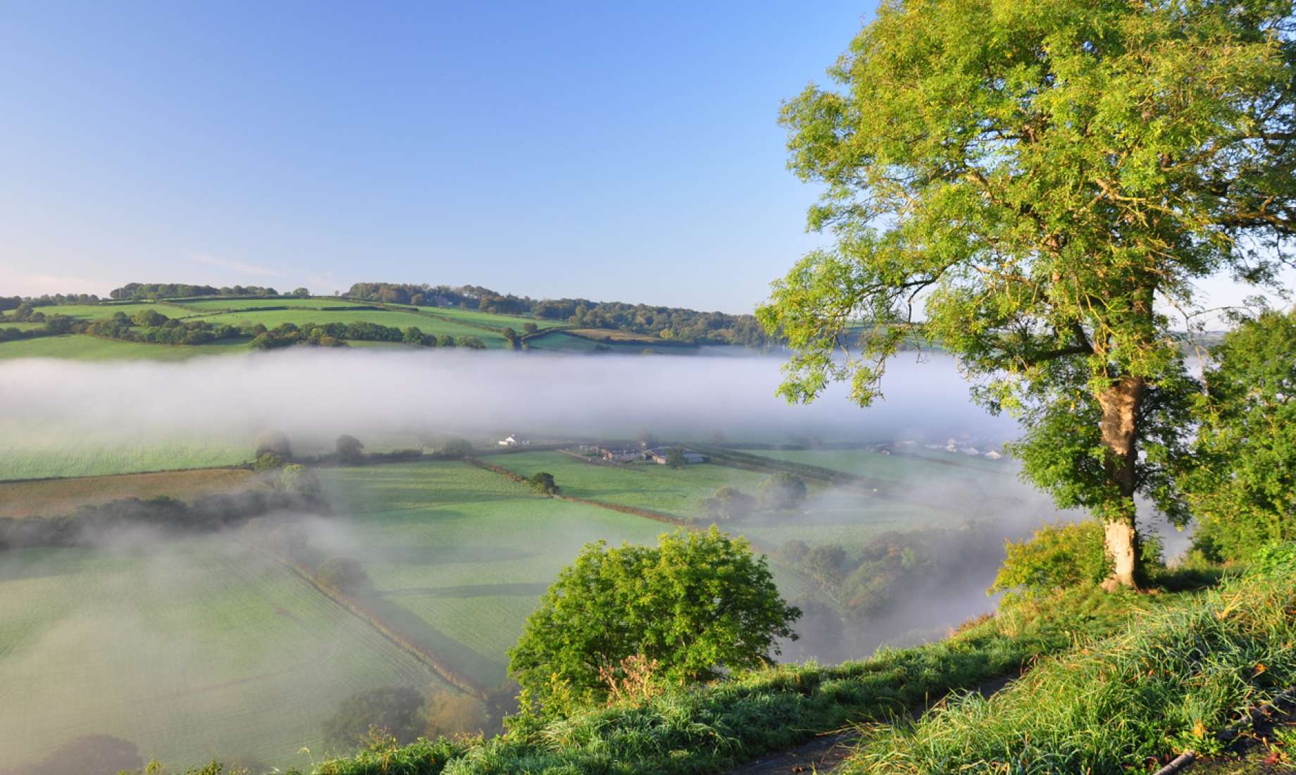 Countryside views of Bideford in North Devon