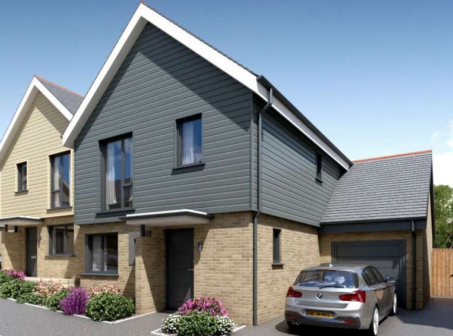 CGI of The Putsborough house type at Adams Court in Bideford 